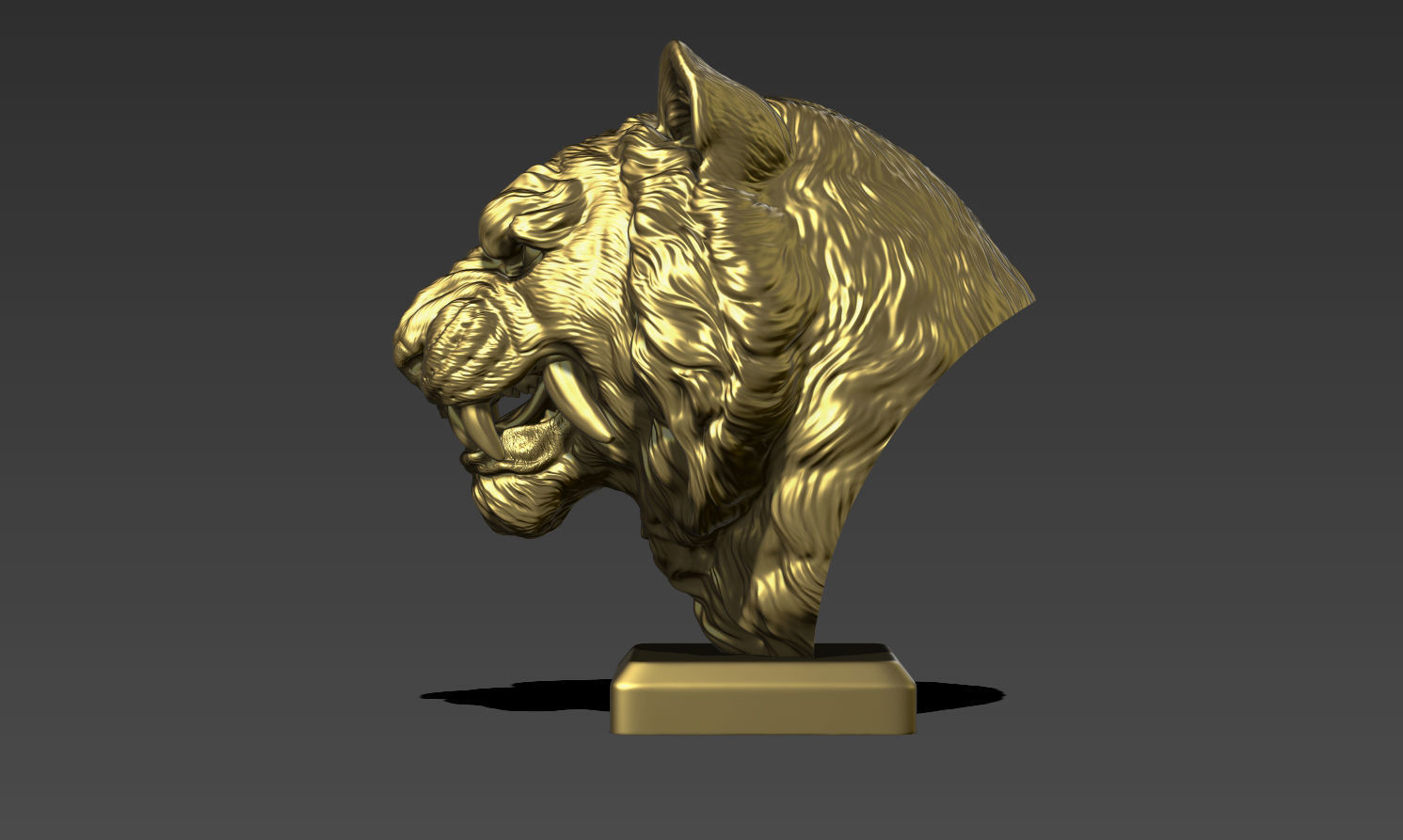 Tiger grin in Japanese style 3D print model_14