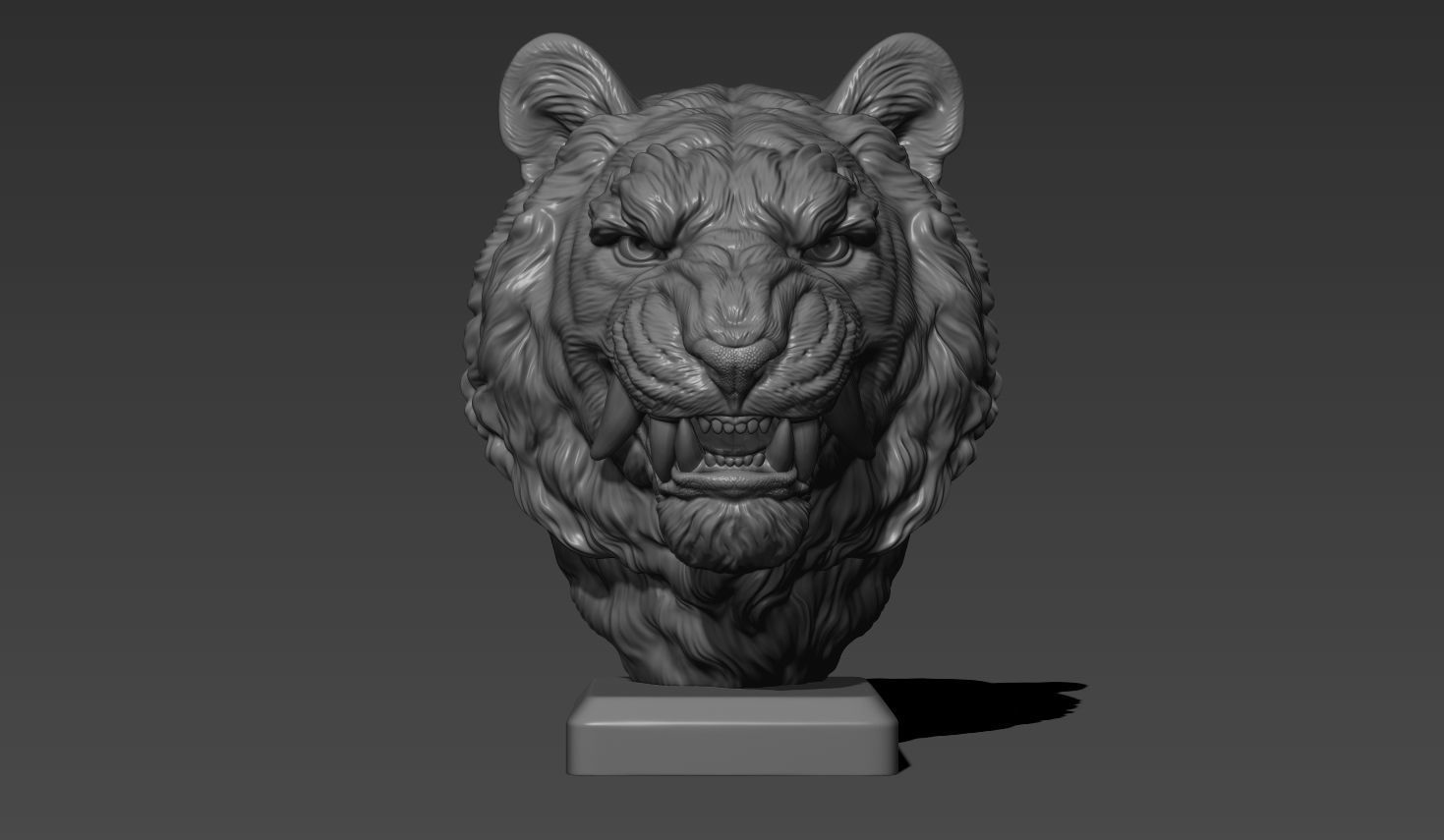 Tiger grin in Japanese style 3D print model_8