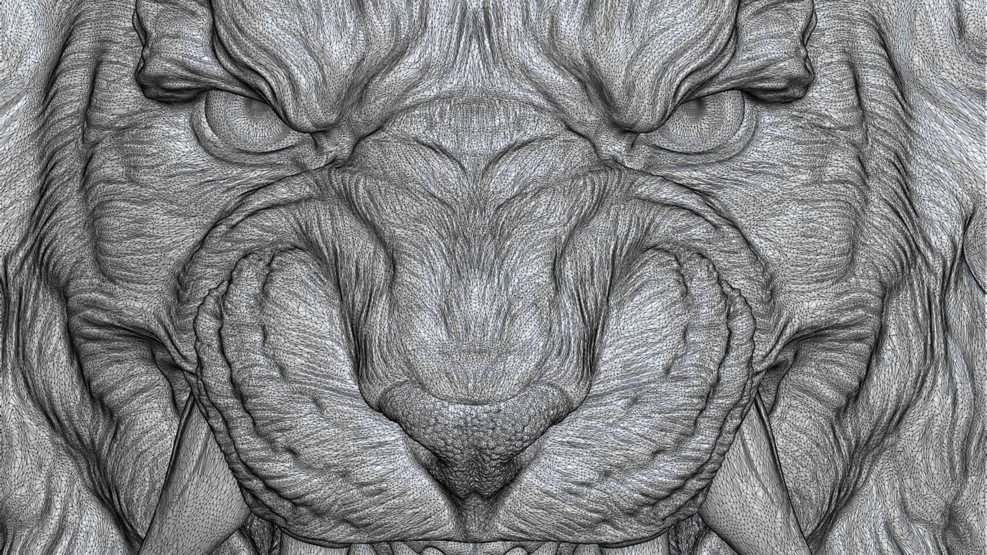 Tiger grin in Japanese style 3D print model_19