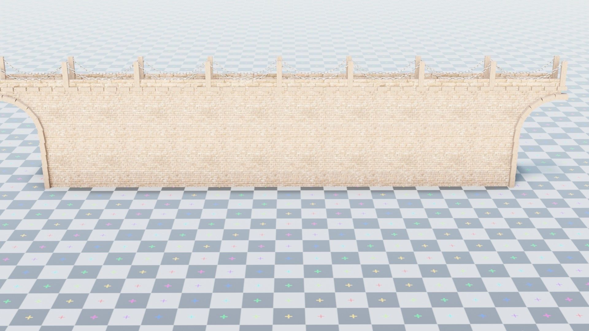 geometry nodes procedural medieval bridge generator 3D model_2