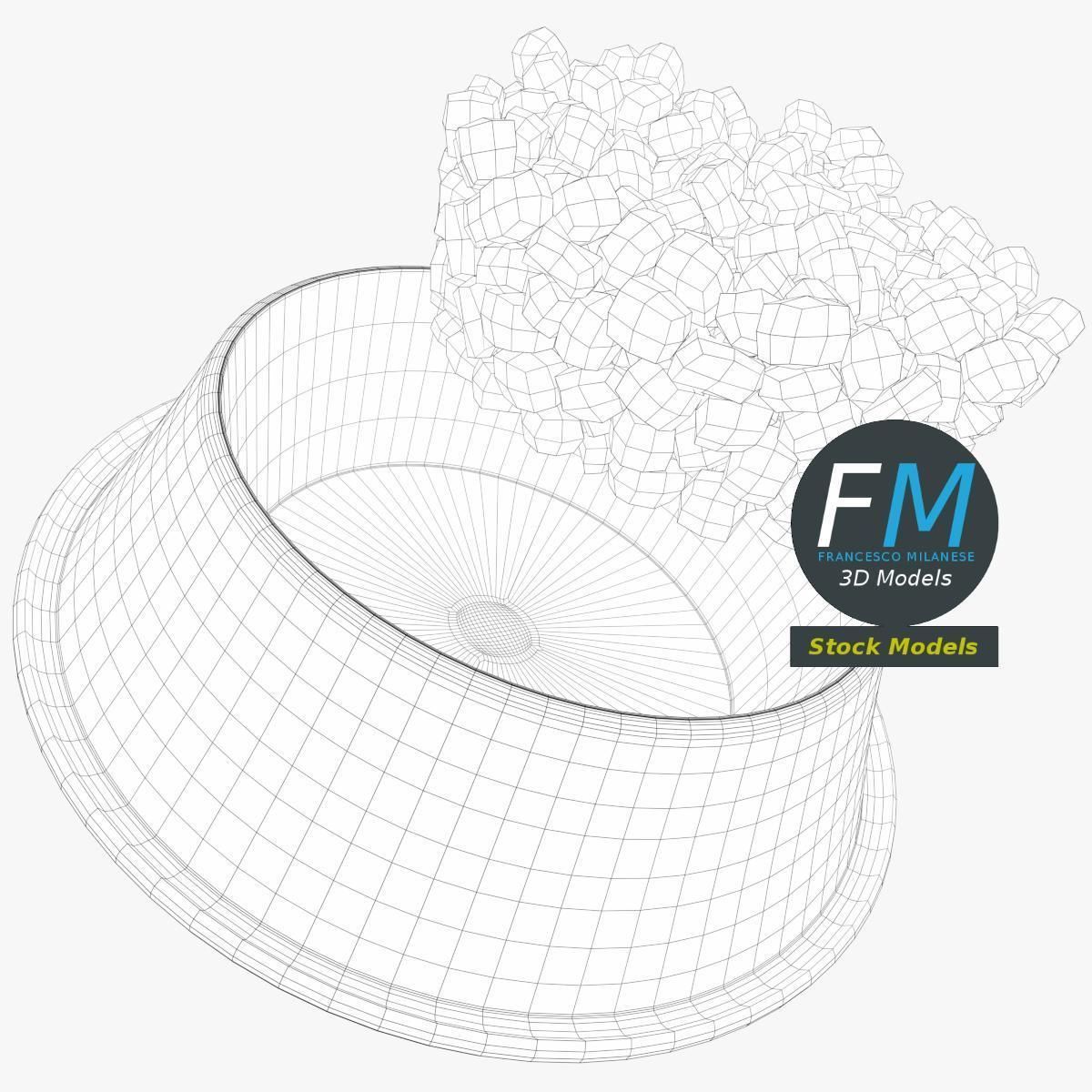 Dog bowl with food 3D model_8