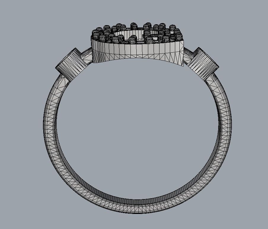 Diamond Letter Ring - G 3D print model_12