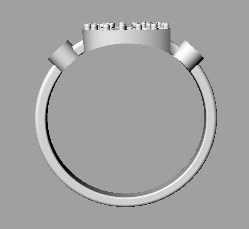 Diamond Letter Ring - G 3D print model_16