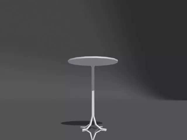 Table with round top 3D model_0