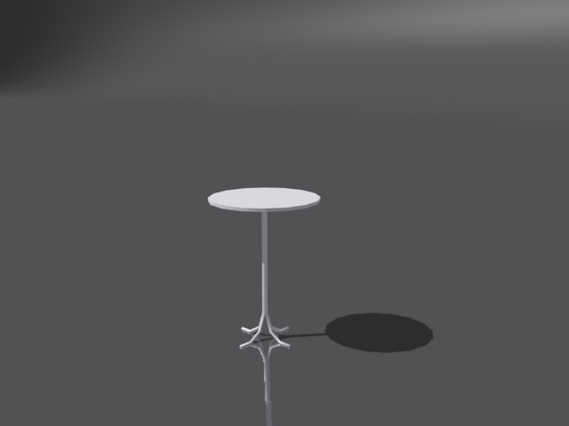 Table with round top 3D model_1