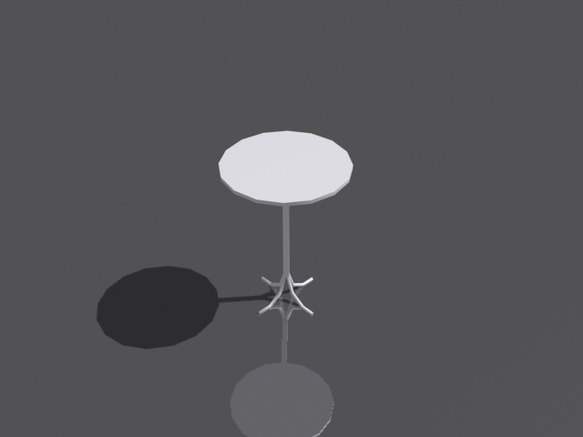 Table with round top 3D model_2