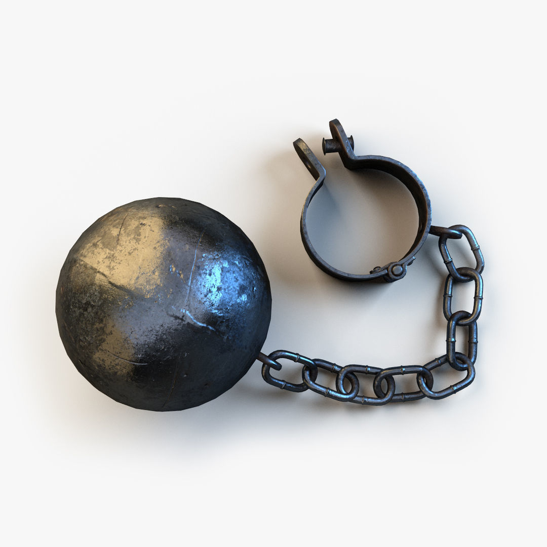 Heavy Shackles Low-poly 3D model_2