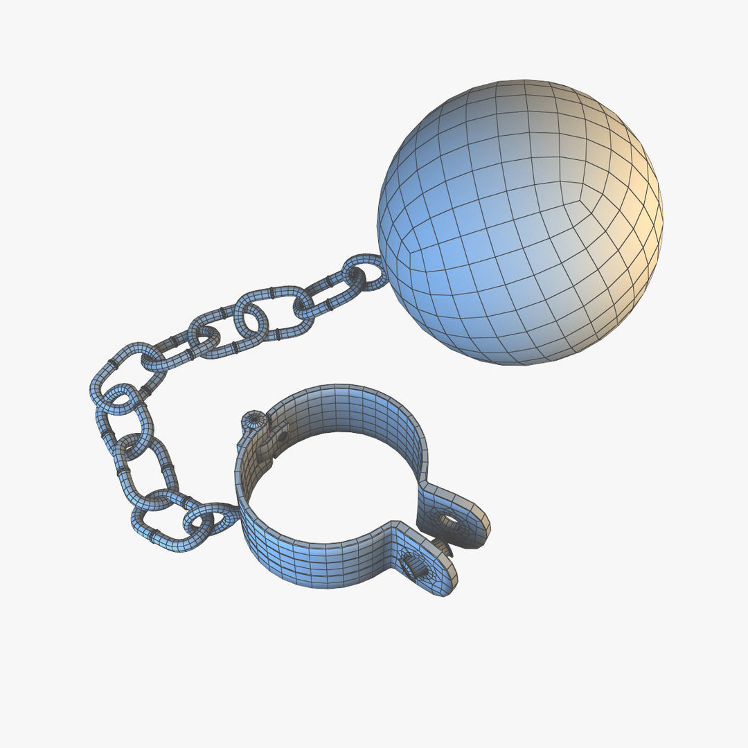 Heavy Shackles Low-poly 3D model_7