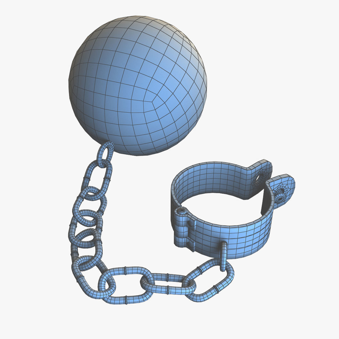 Heavy Shackles Low-poly 3D model_5