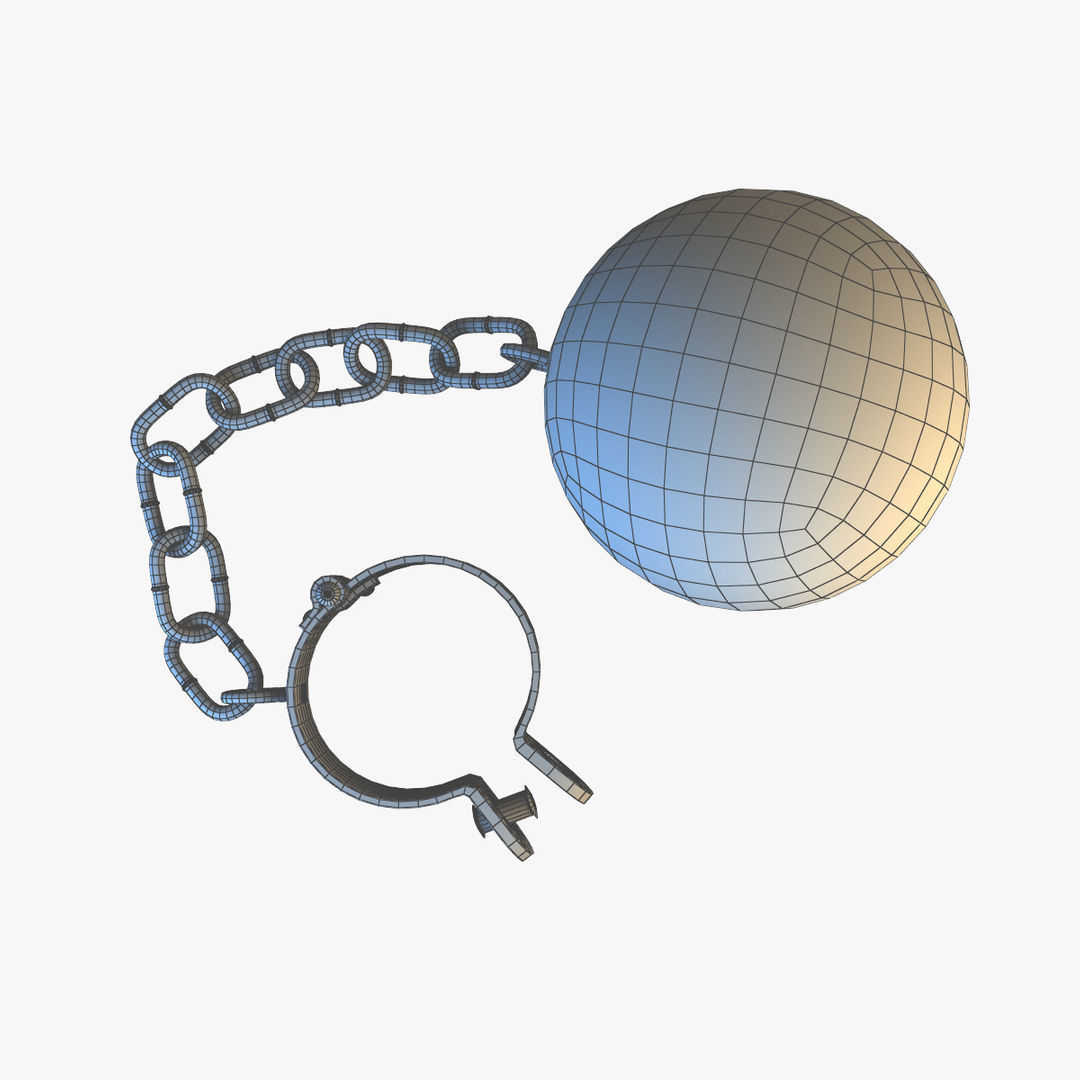 Heavy Shackles Low-poly 3D model_8