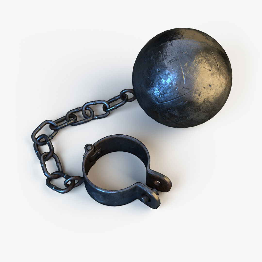 Heavy Shackles Low-poly 3D model_4