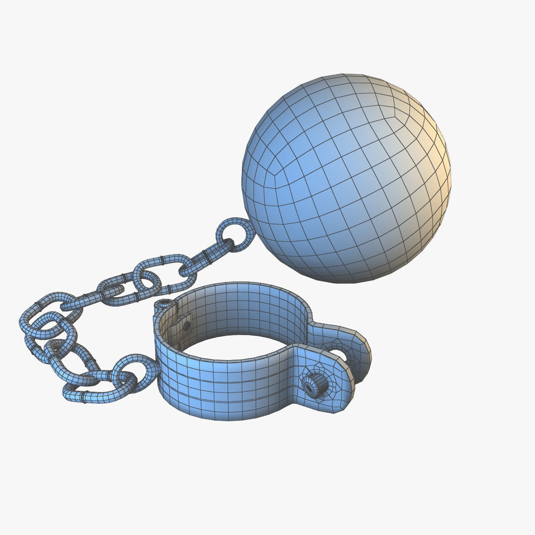 Heavy Shackles Low-poly 3D model_6