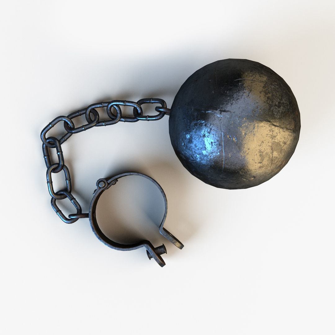 Heavy Shackles Low-poly 3D model_1