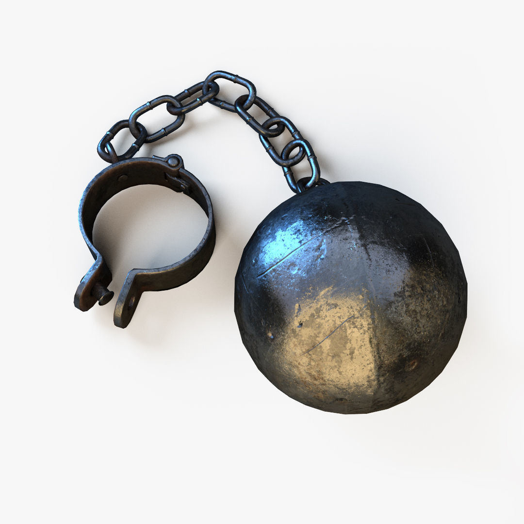 Heavy Shackles Low-poly 3D model_3
