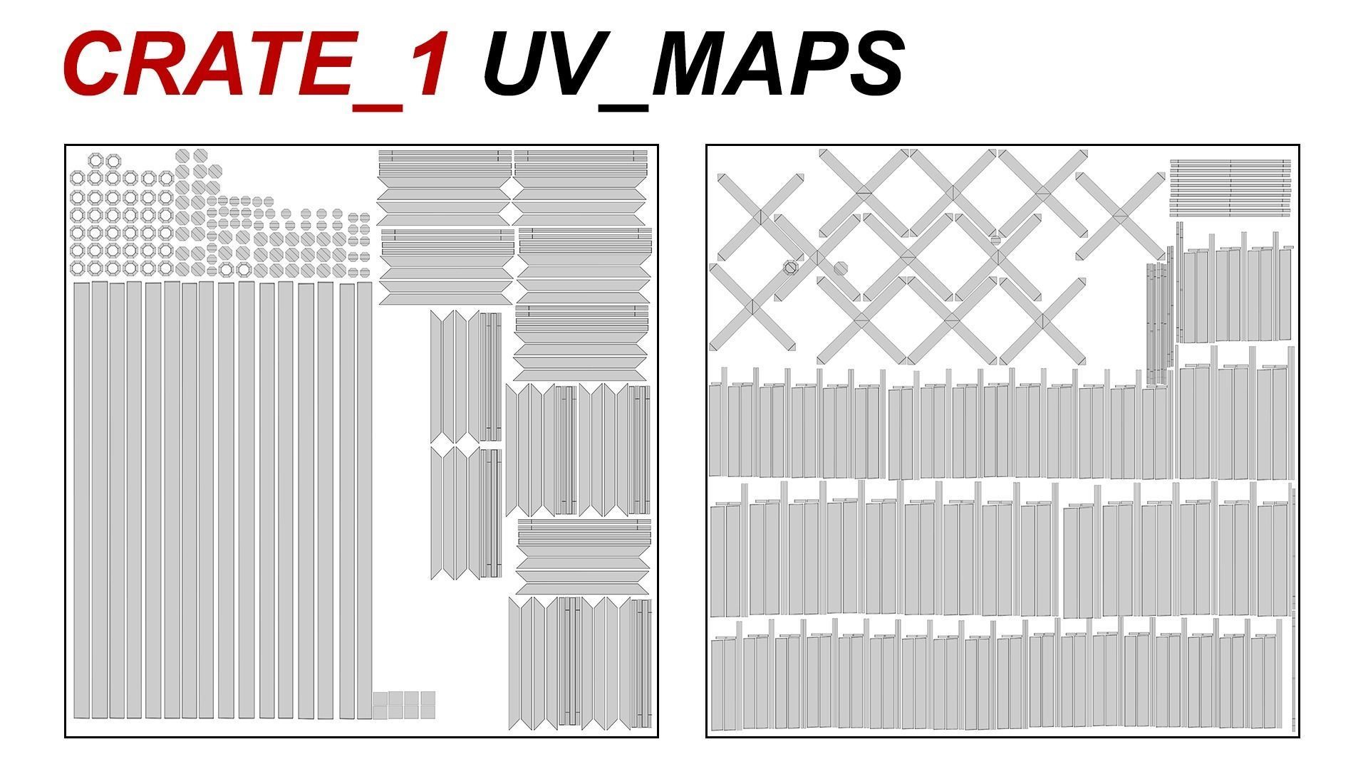 Wooden Crates Low-poly 3D model_12