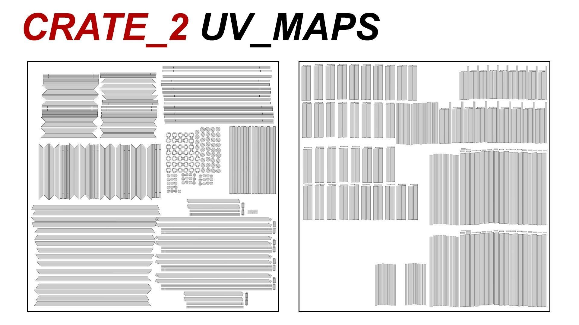 Wooden Crates Low-poly 3D model_13