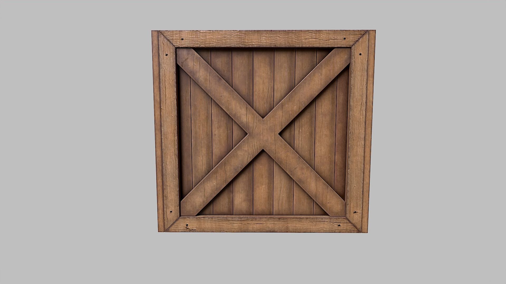 Wooden Crates Low-poly 3D model_5