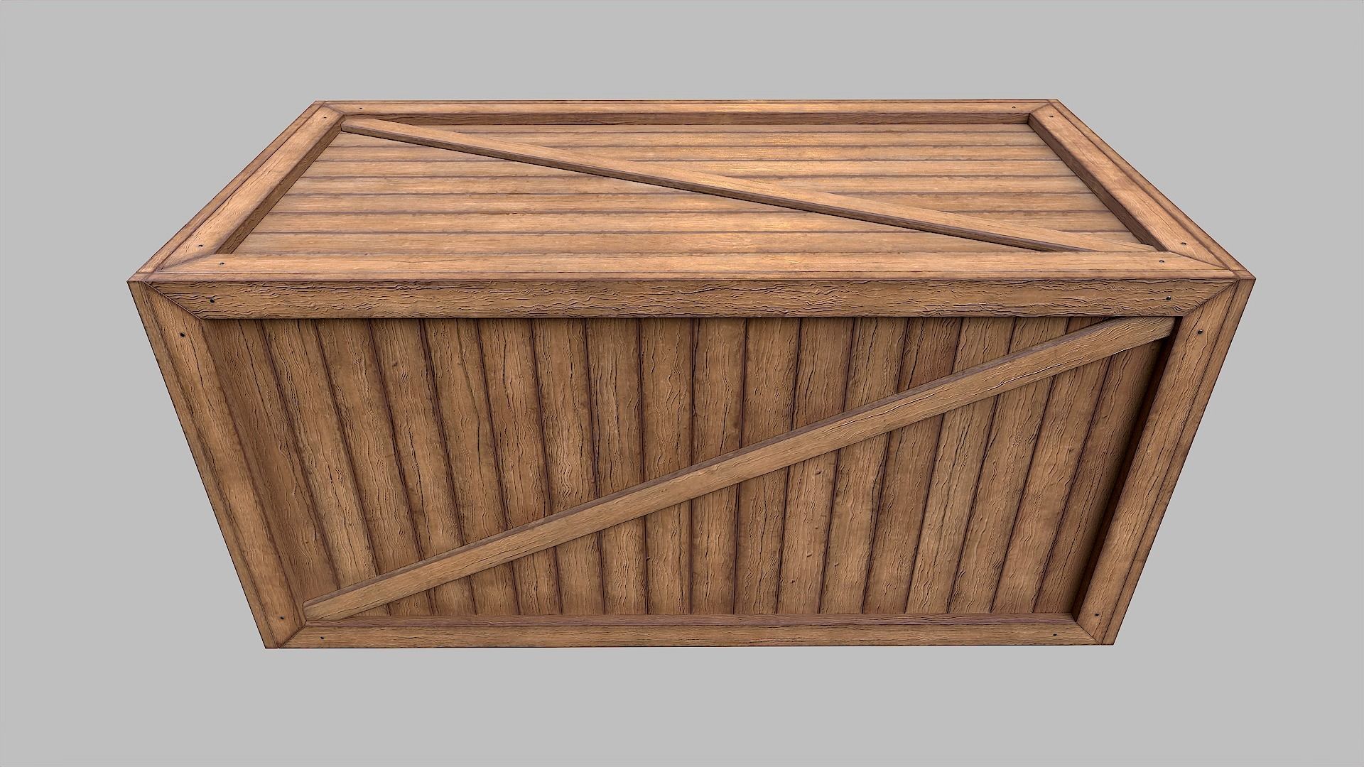 Wooden Crates Low-poly 3D model_10