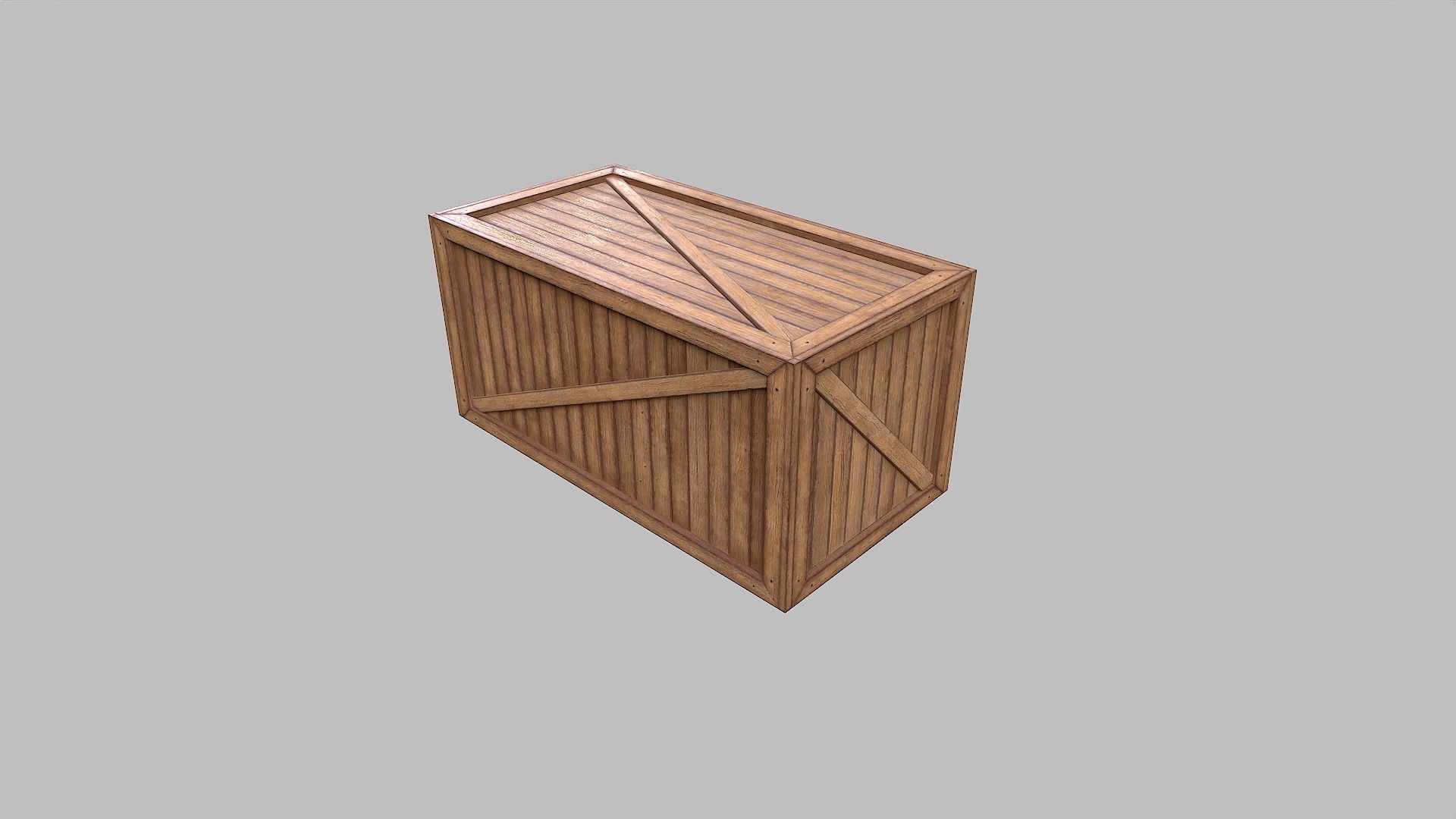 Wooden Crates Low-poly 3D model_8