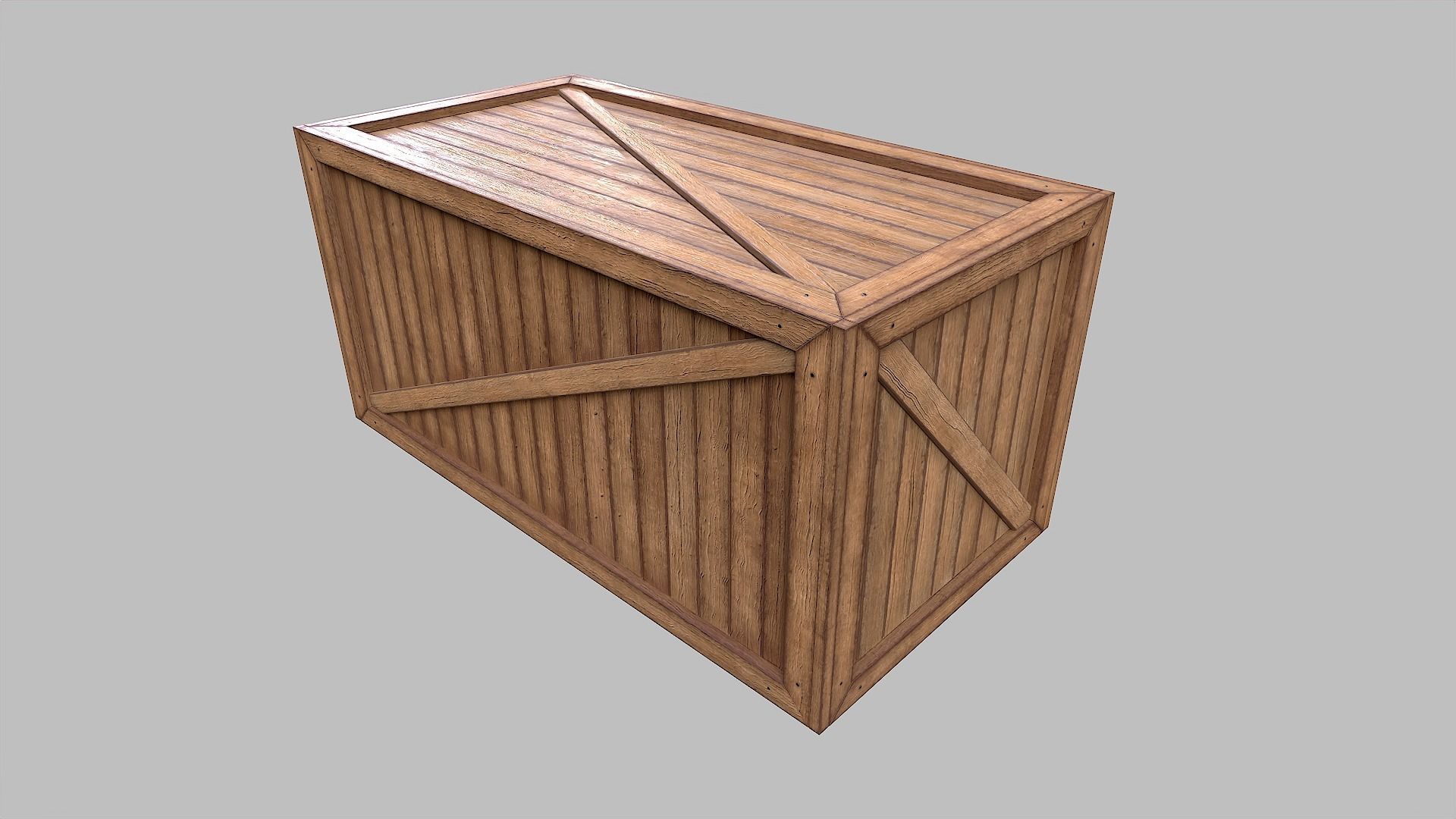 Wooden Crates Low-poly 3D model_2