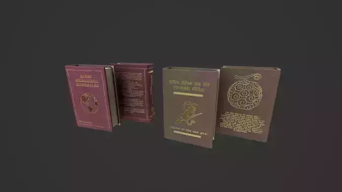 3D hard cover books