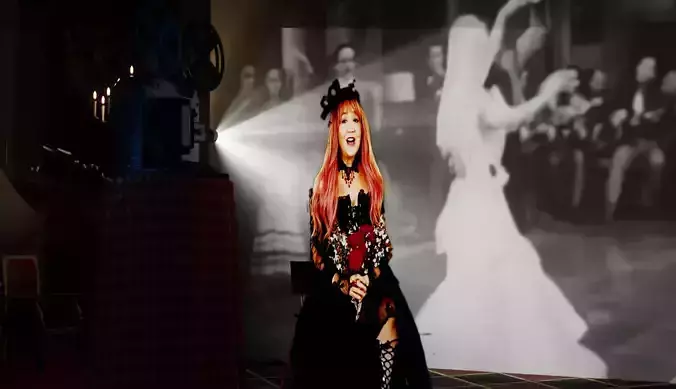 Animated Movie projector and screen scene