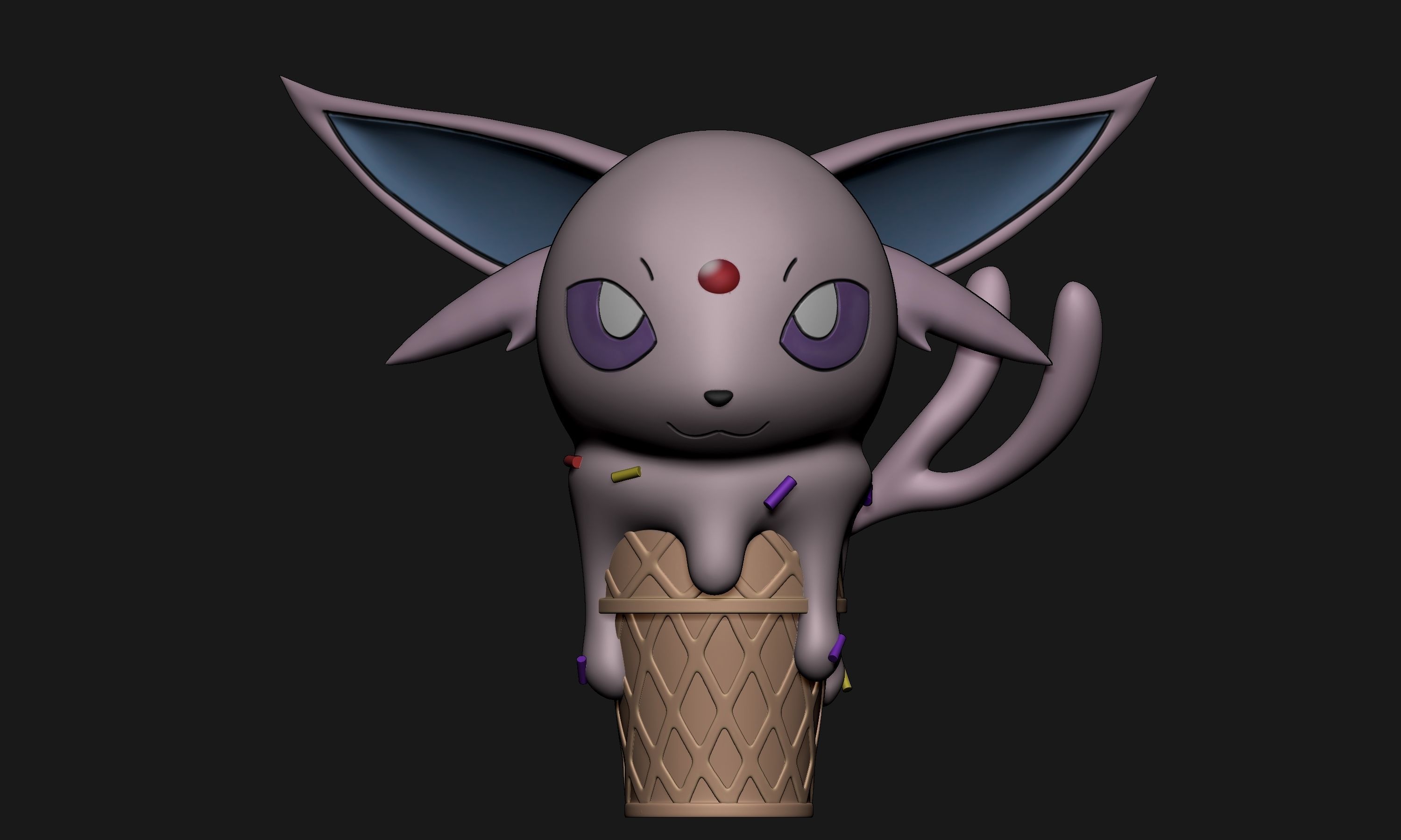 Pokemon - Ice Cream Espeon 3D print model_1