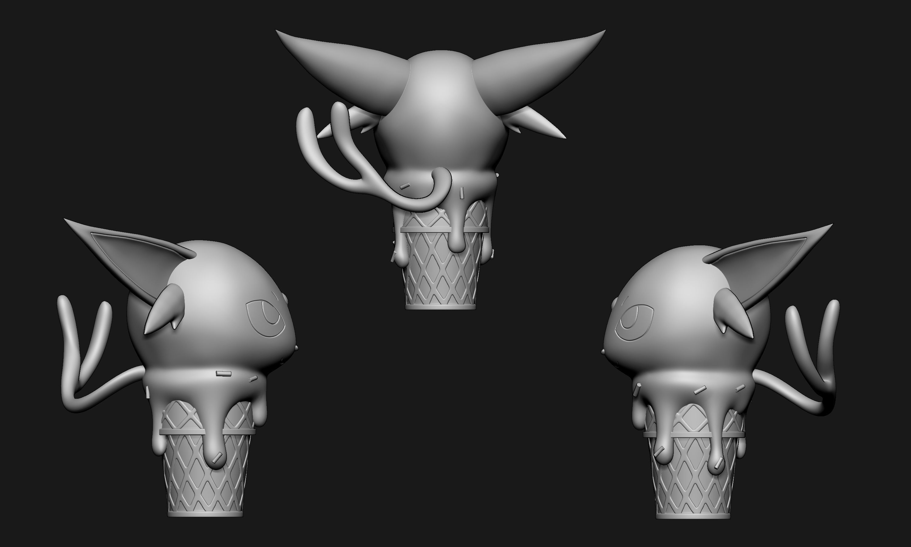 Pokemon - Ice Cream Espeon 3D print model_6