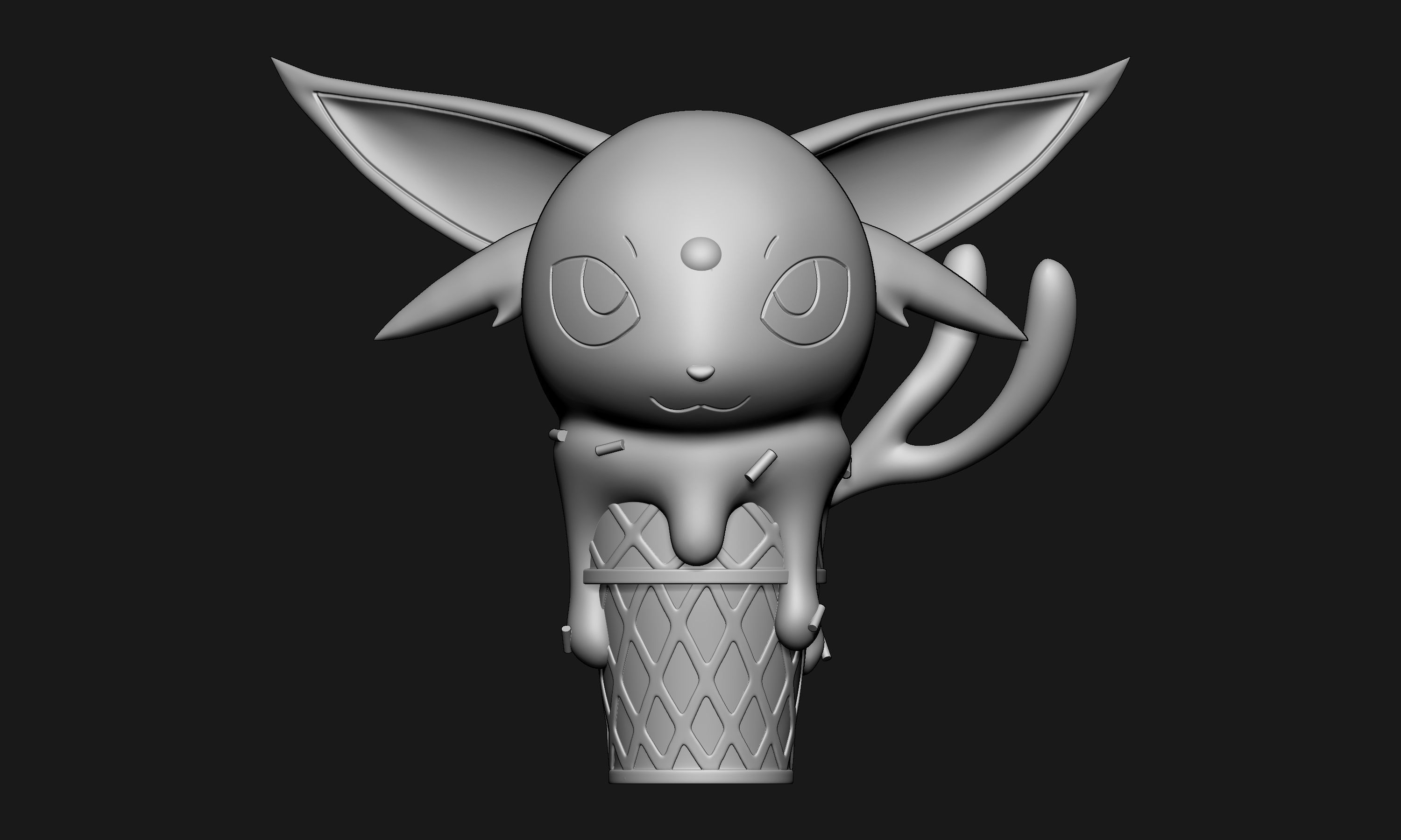Pokemon - Ice Cream Espeon 3D print model_4