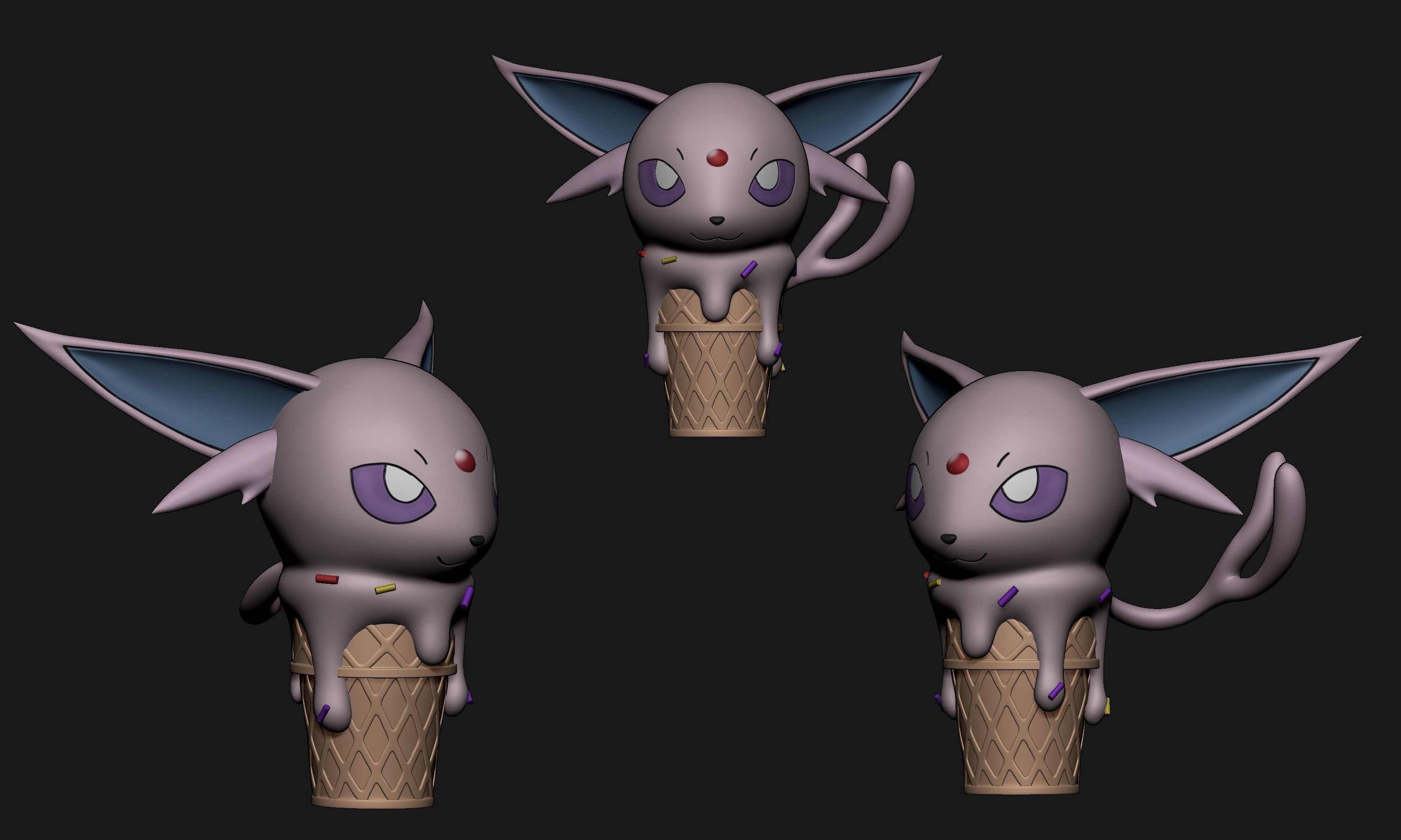 Pokemon - Ice Cream Espeon 3D print model_2