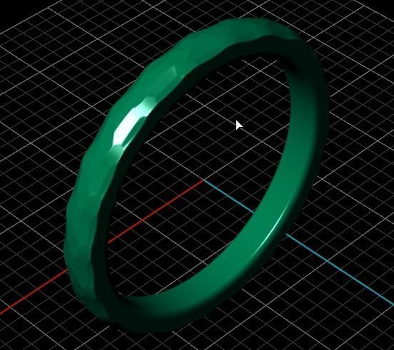 Set of 7 simple textured rings 3D print model_18