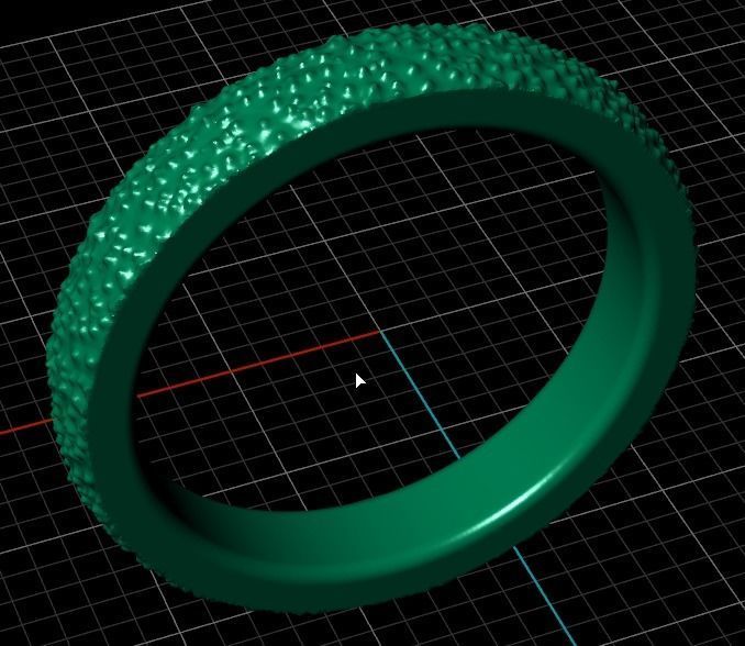 Set of 7 simple textured rings 3D print model_14