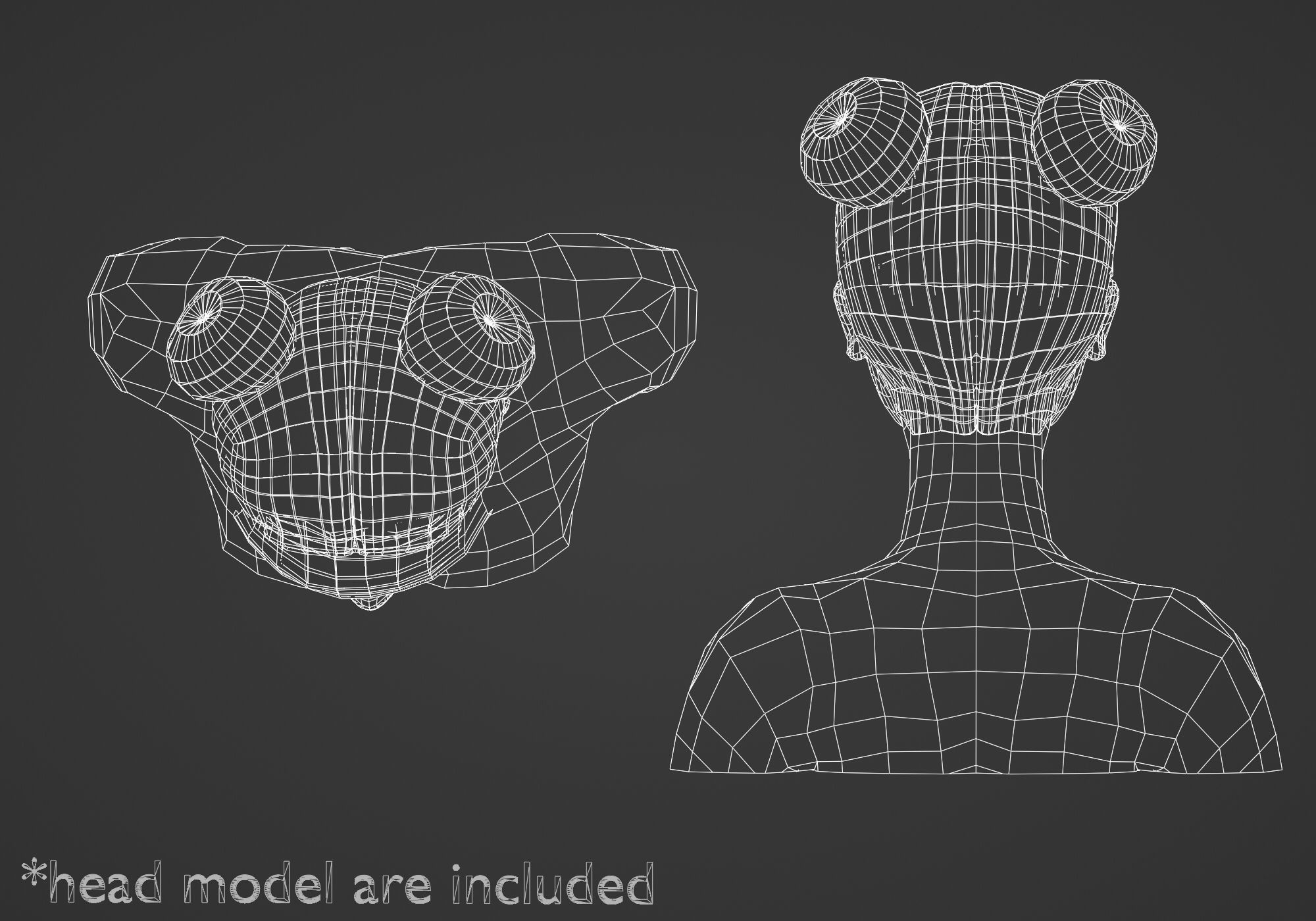 Two Bun Hairstyle V4702  Low-poly 3D model_9