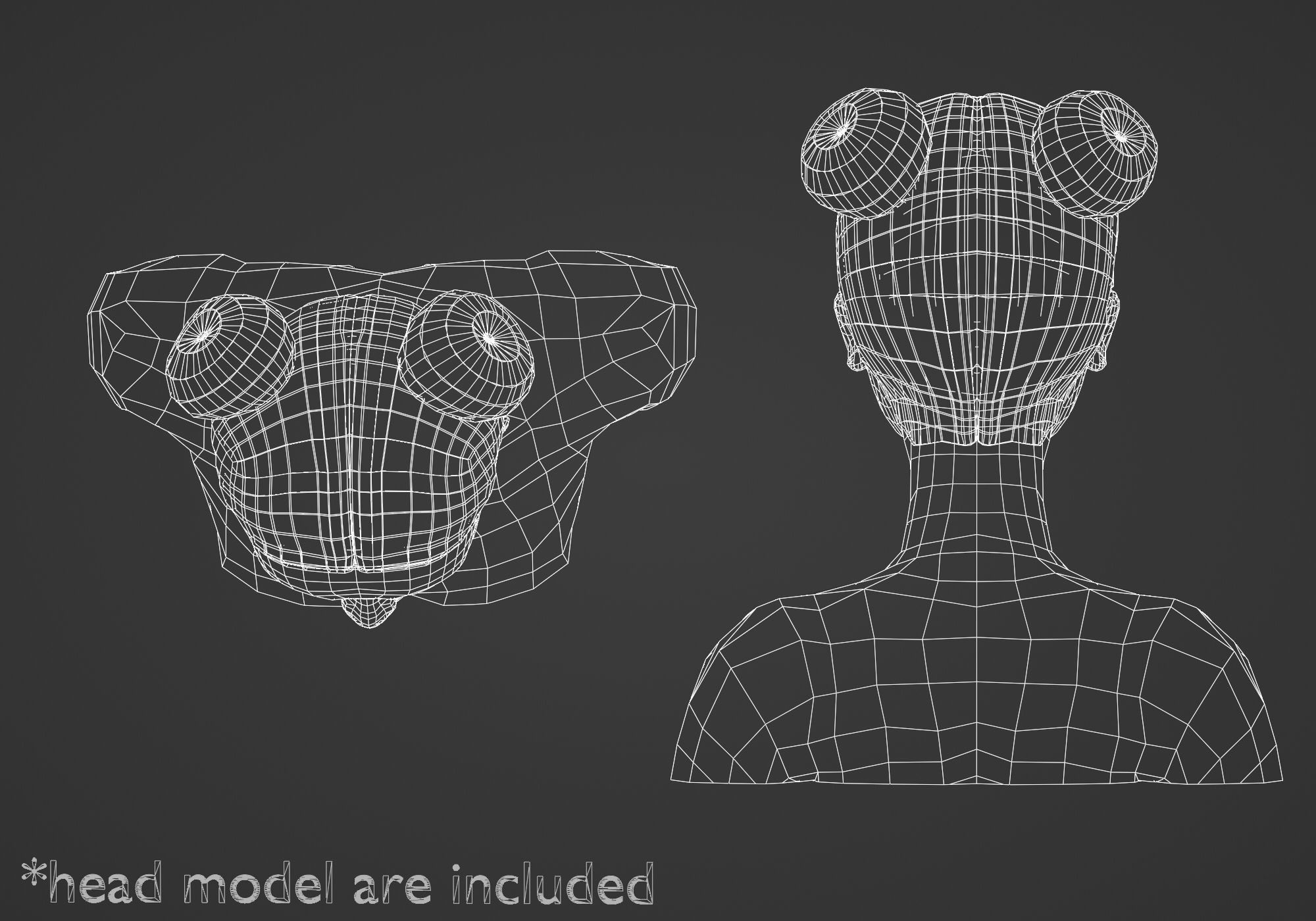 Tight Bun Hairstyle V4372 Low-poly 3D model_9