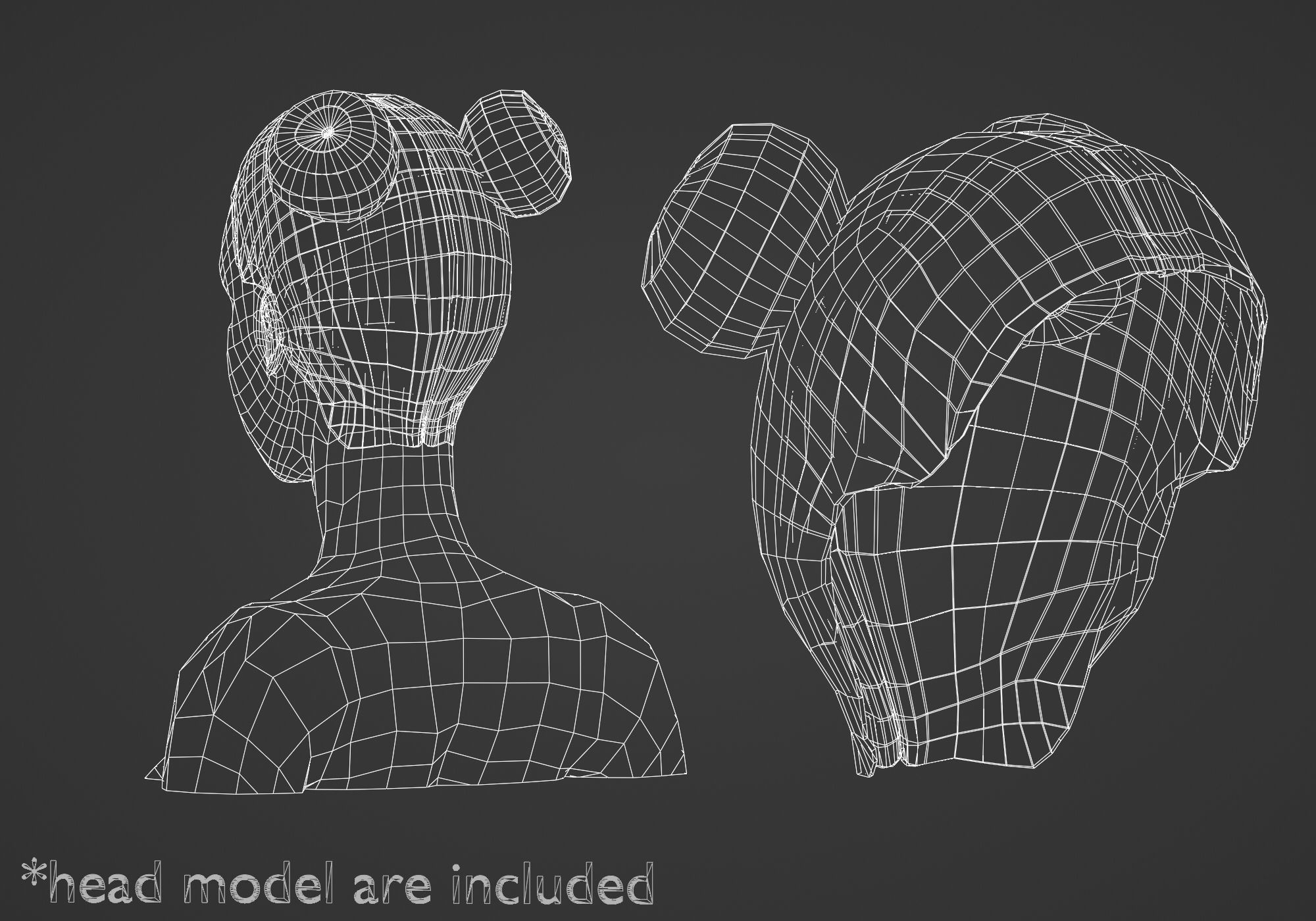 Tight Bun Hairstyle V4372 Low-poly 3D model_6