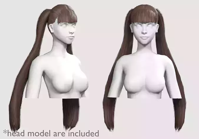 Straight Ponytails Hairstyle V5921 