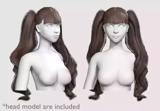 Ponytails Wavy Hairstyle V17078 