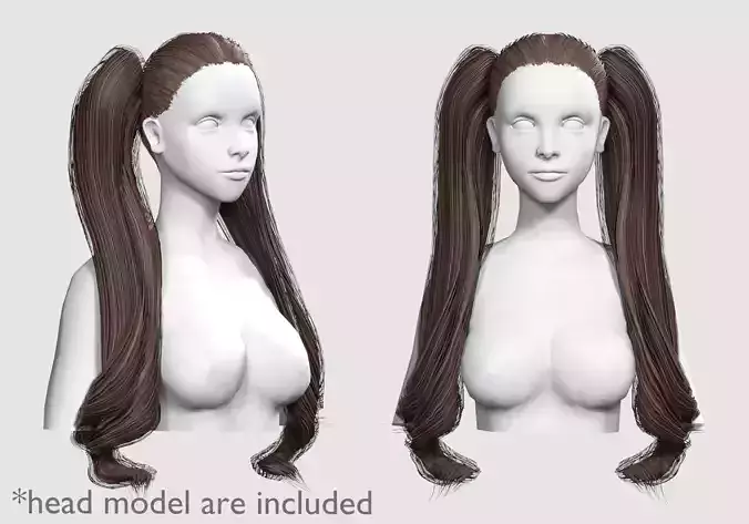 Ponytails Two Hairstyle V10844 