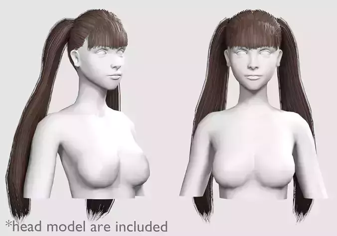 Ponytails Tight Hairstyle V6590 