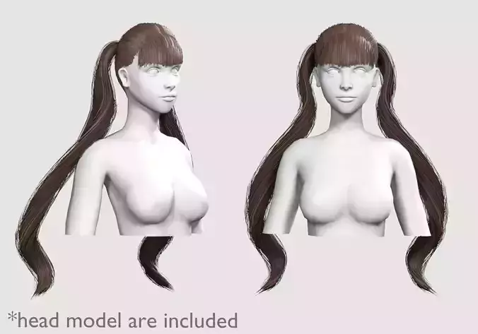 Ponytails Cute Hairstyle V7025 