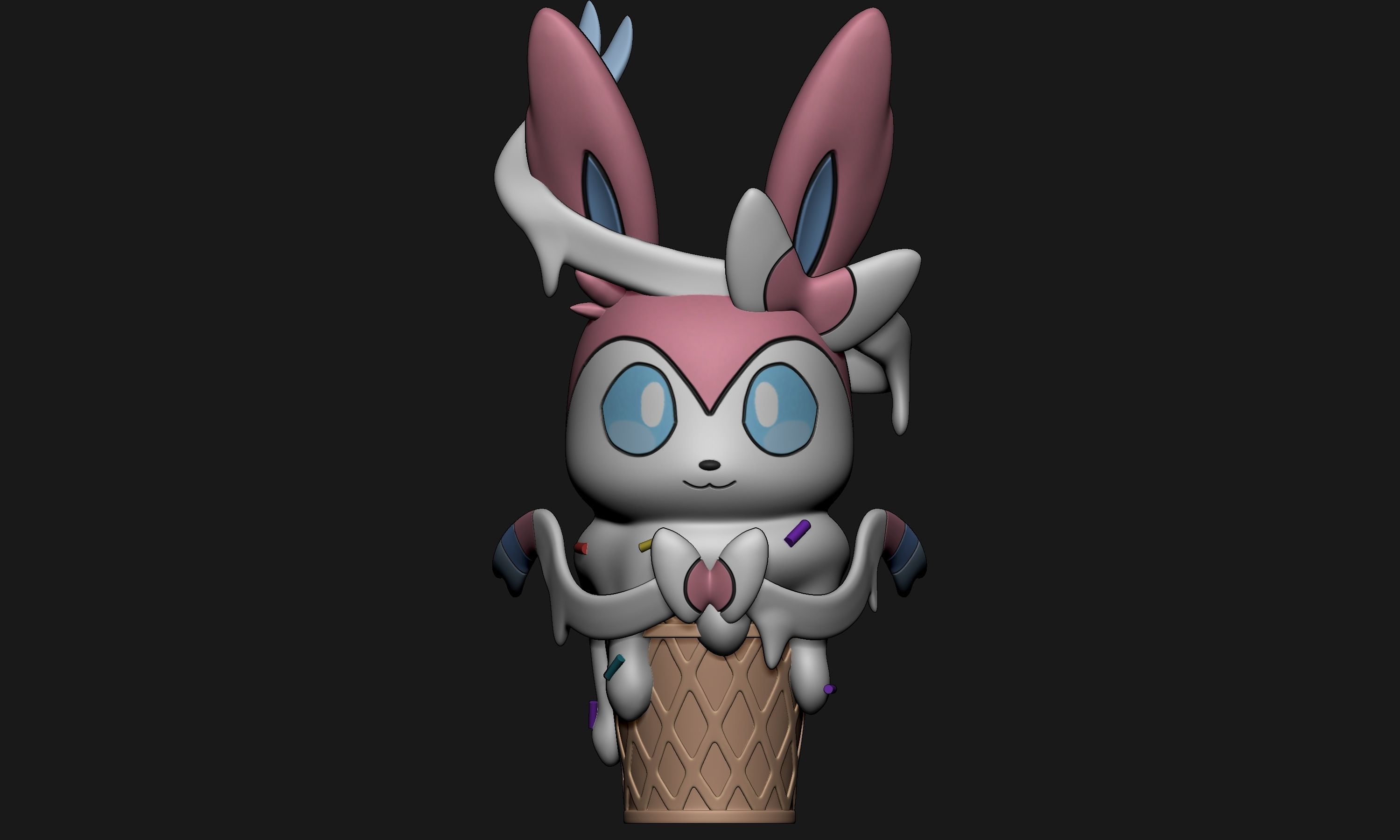 Pokemon - Ice Cream Sylveon 3D print model_1