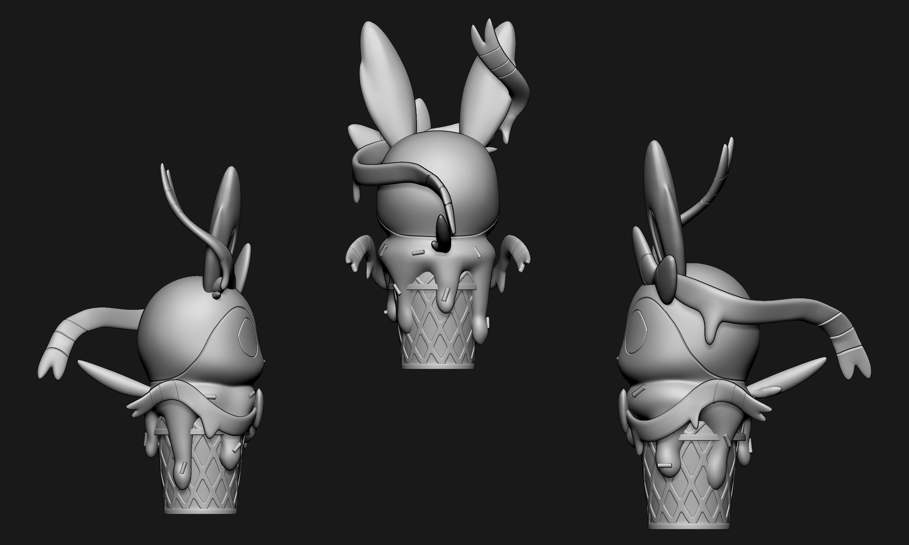 Pokemon - Ice Cream Sylveon 3D print model_6