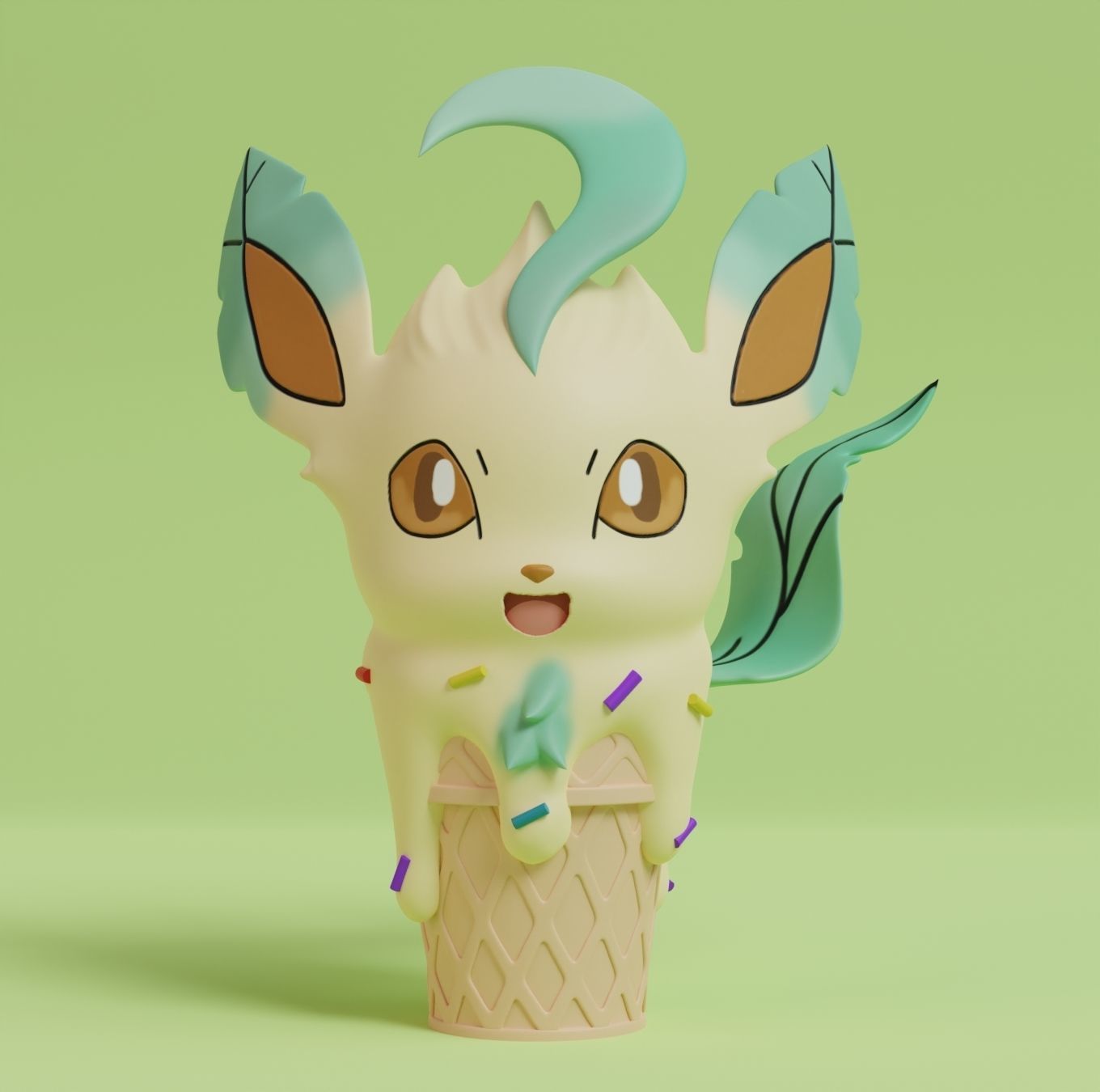 Pokemon - Ice Cream All Eeveelutions 3D print model_1