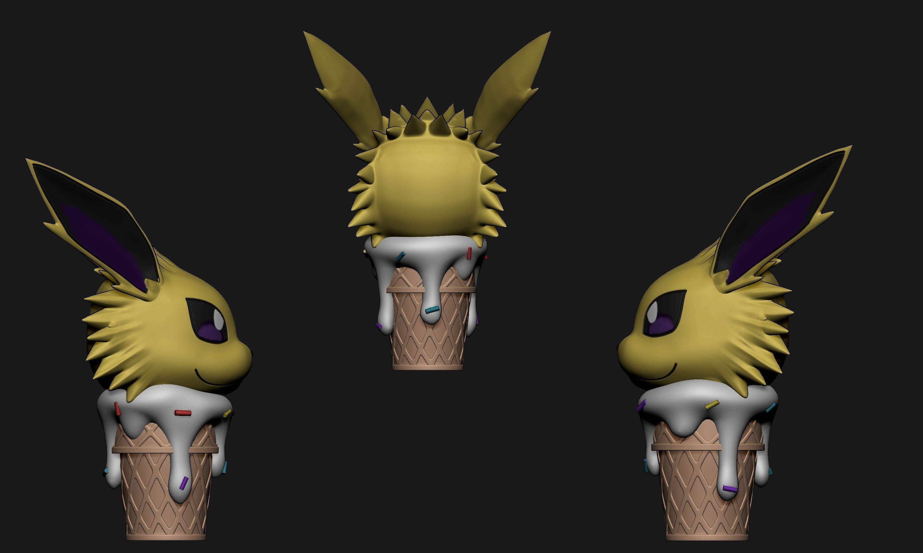 Pokemon - Ice Cream All Eeveelutions 3D print model_27