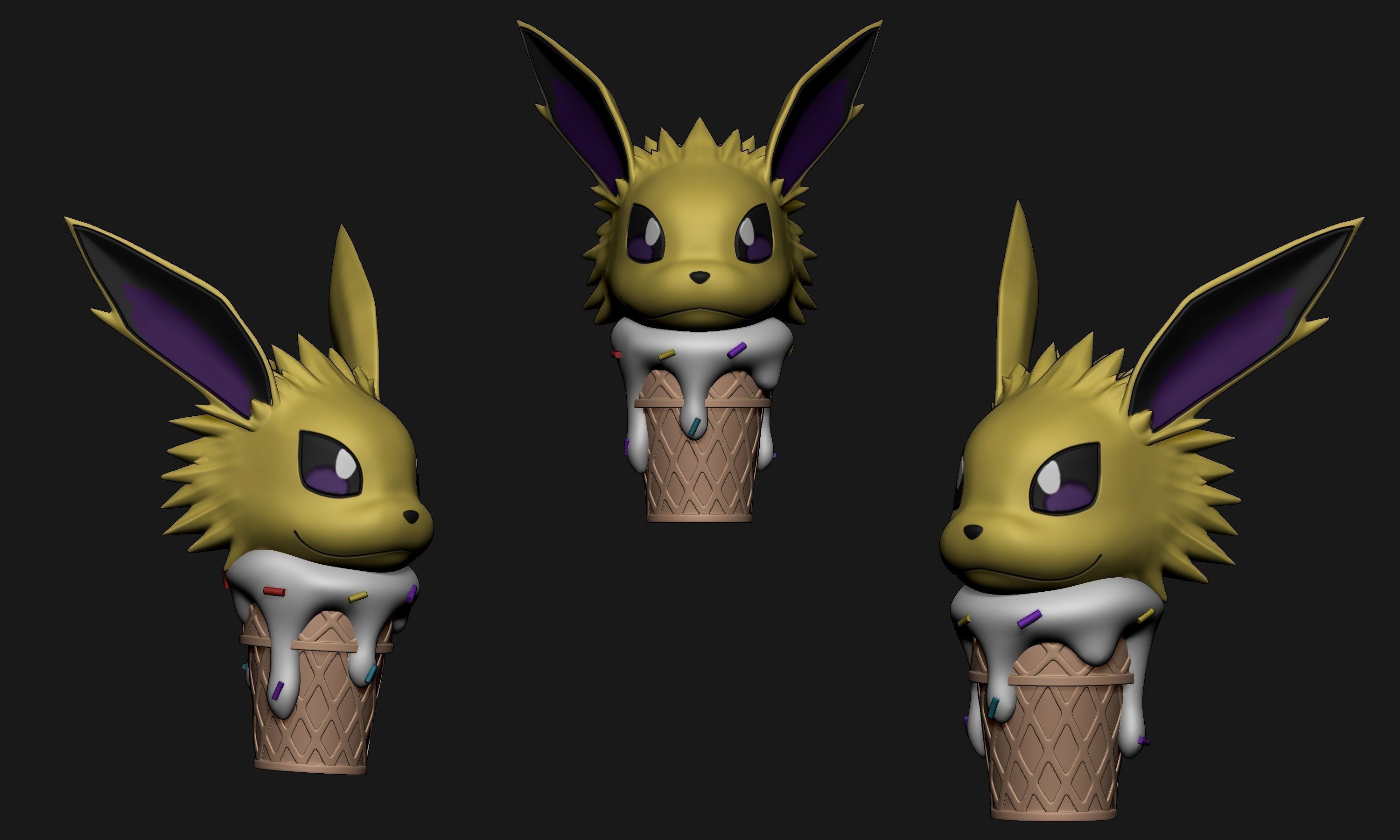 Pokemon - Ice Cream All Eeveelutions 3D print model_26