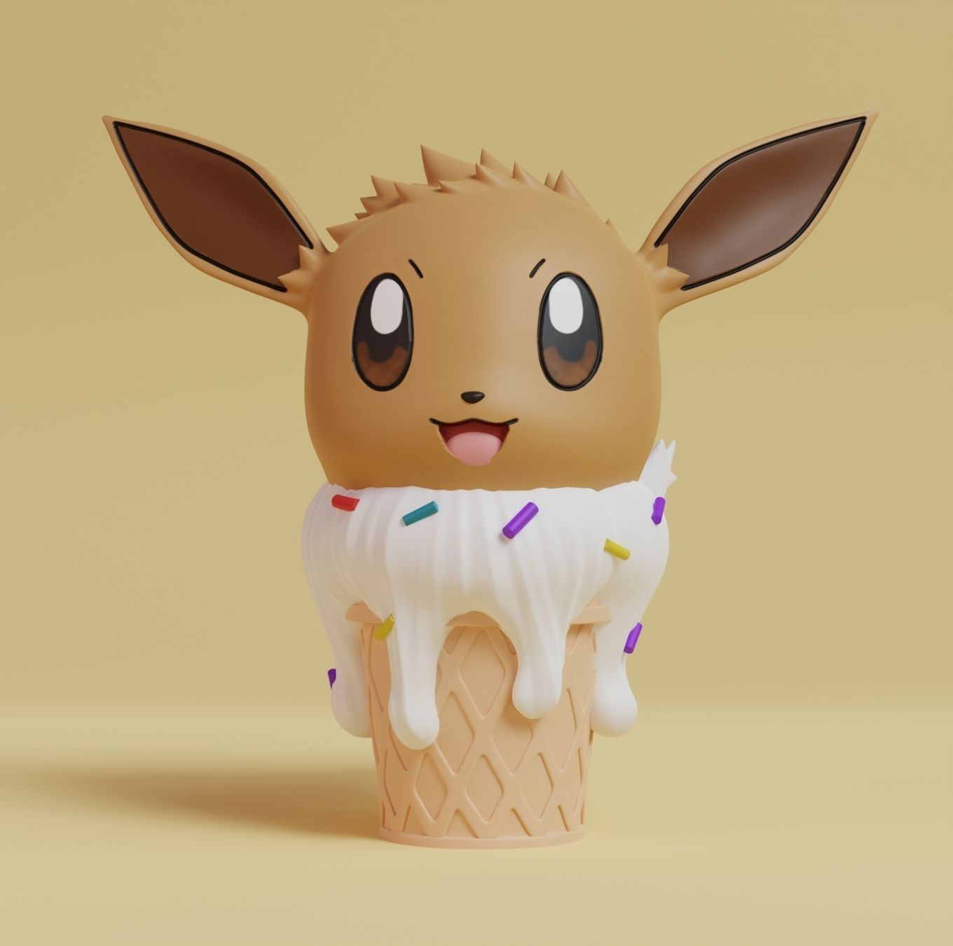 Pokemon - Ice Cream All Eeveelutions 3D print model_10