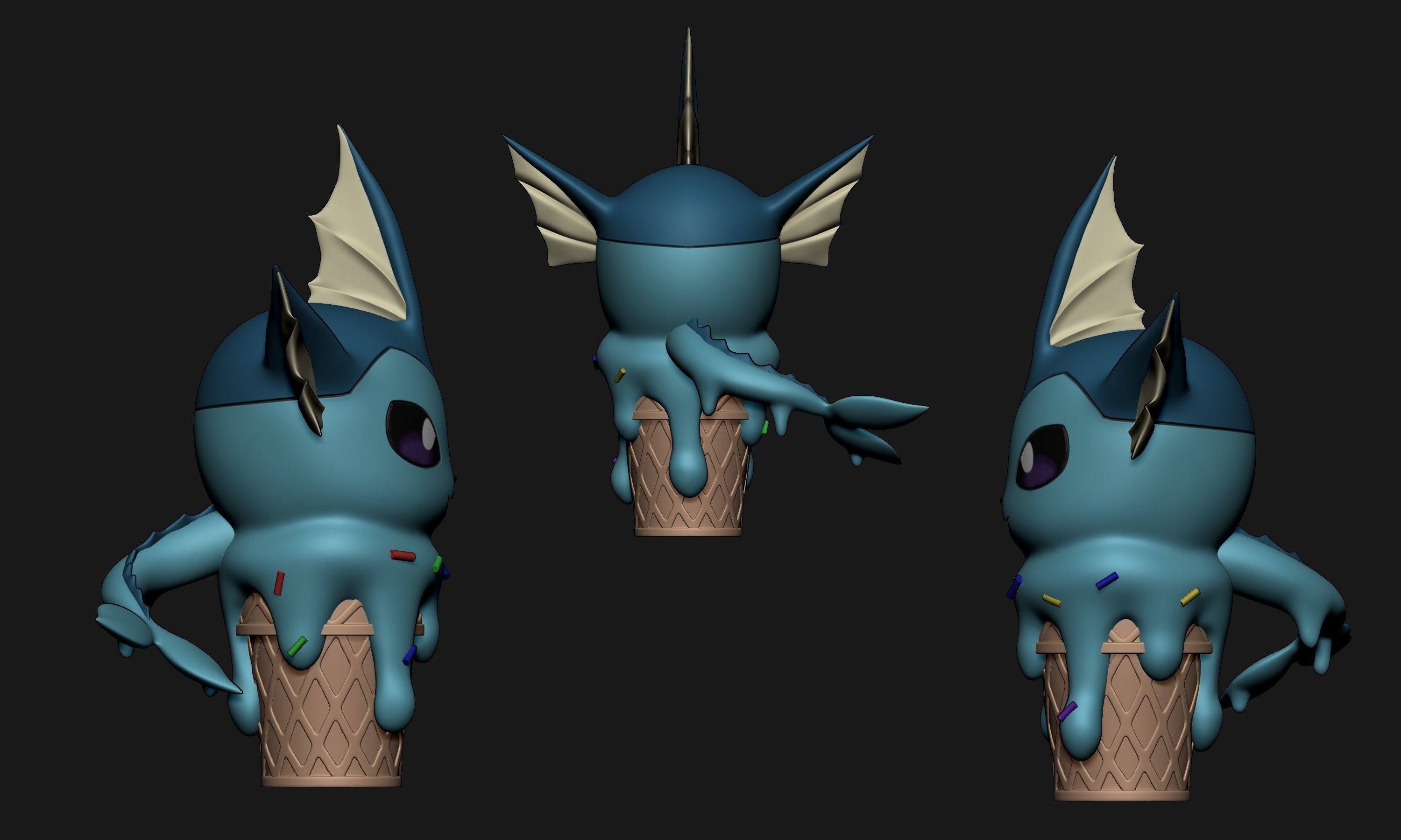 Pokemon - Ice Cream All Eeveelutions 3D print model_24