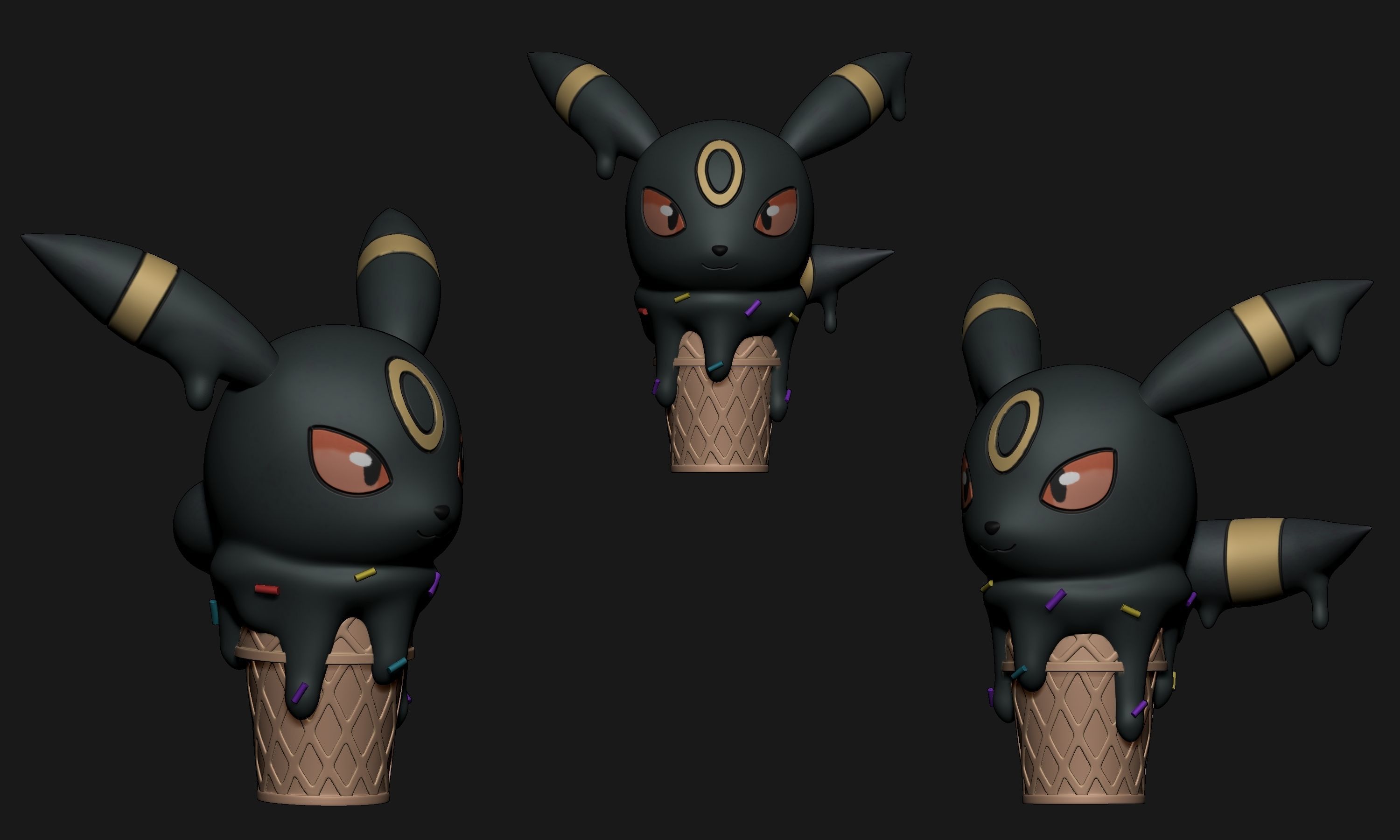 Pokemon - Ice Cream All Eeveelutions 3D print model_17