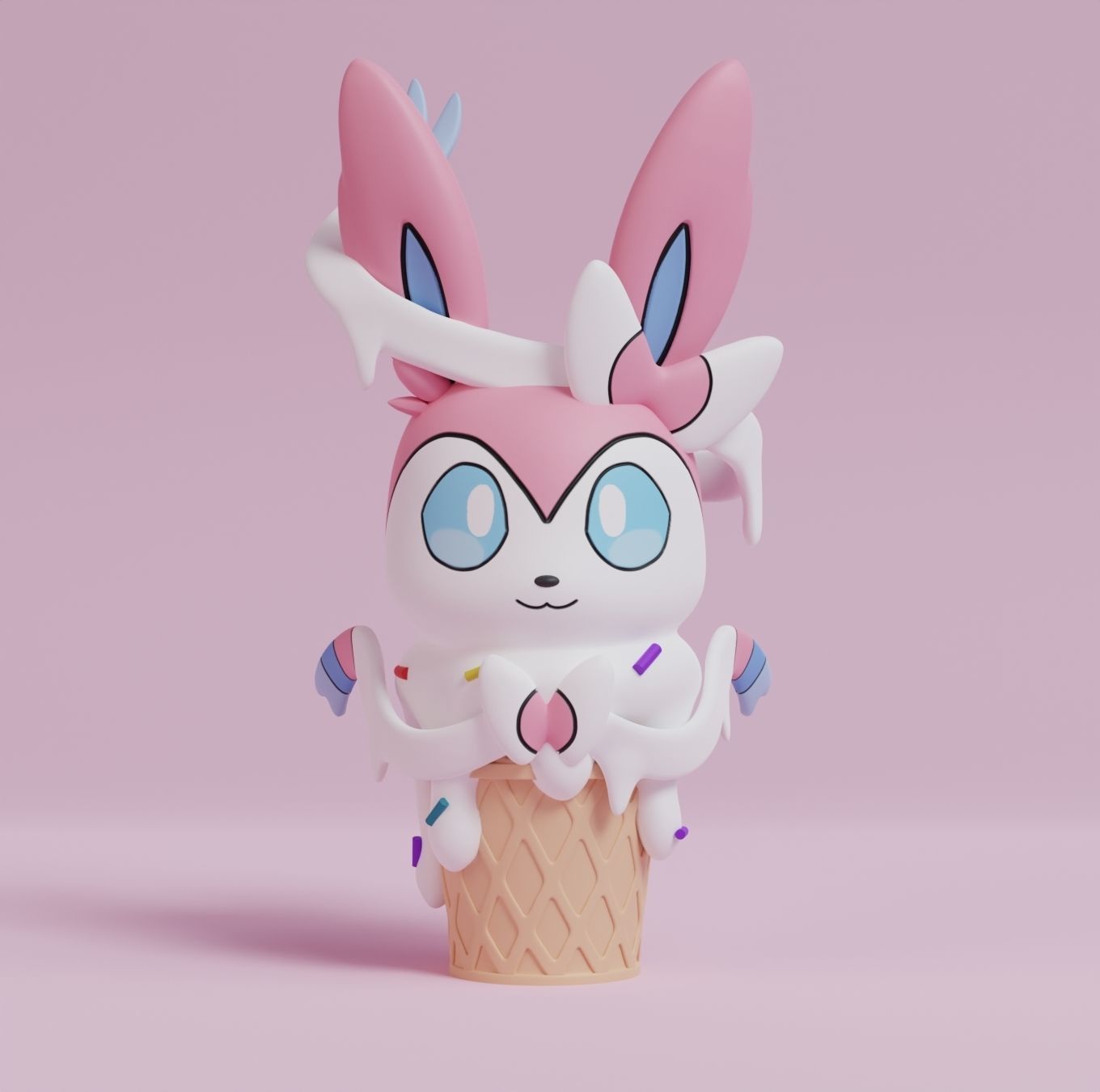 Pokemon - Ice Cream All Eeveelutions 3D print model_4