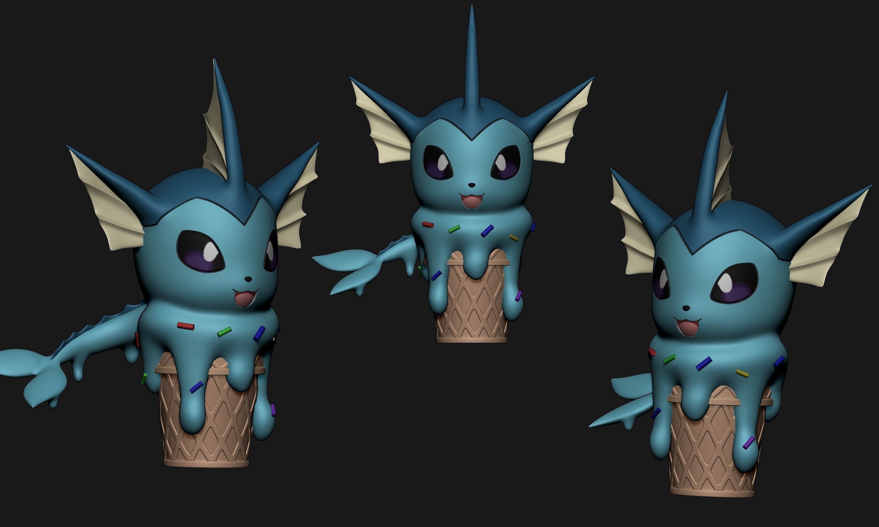 Pokemon - Ice Cream All Eeveelutions 3D print model_23